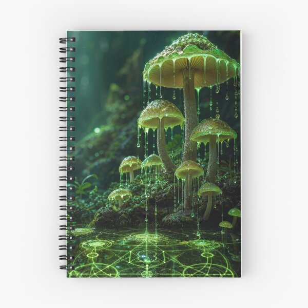 Item preview, Glowing Green Mushroom Sacred Geometry Water Grid | Monkeybusiness designed and sold by monkeybusiness.pt.