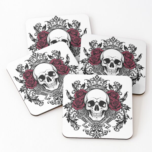 Item preview, Ornate Skull, Roses, Keys & Crown - Gothic Victorian Design designed and sold by VibranPalette.