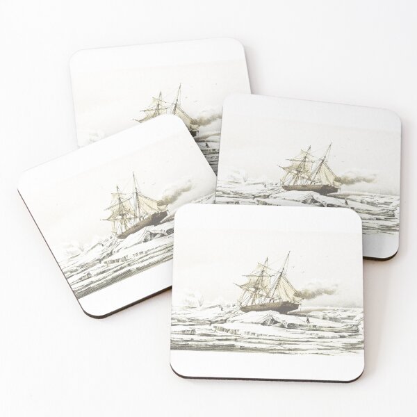 Item preview, Vintage Arctic Ship Exploration Lithograph designed and sold by Antique Science Press.