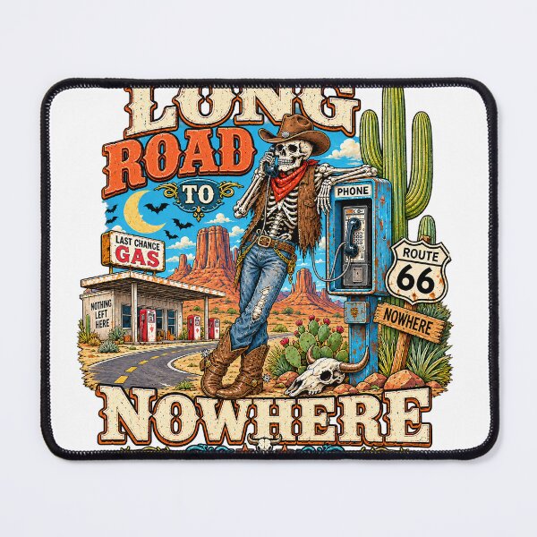 Item preview, It’s a long road to nowhere—and this cowboy has all the time in the world. designed and sold by webpatty.