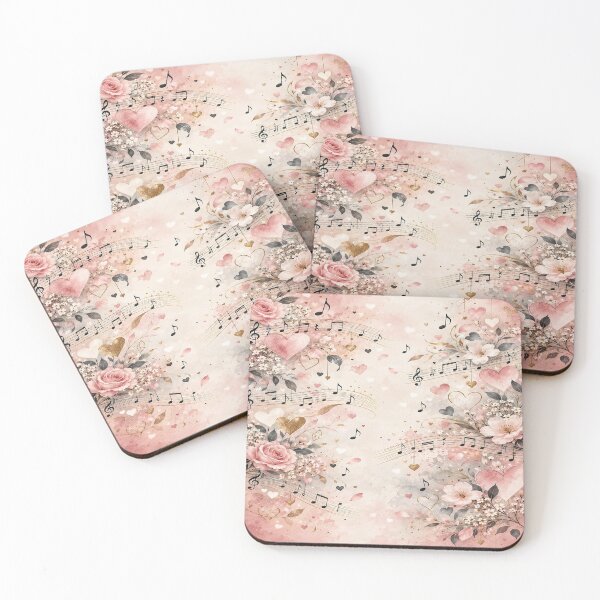 Item preview, Romantic Floral Music Notes designed and sold by DaryaArtFrance.