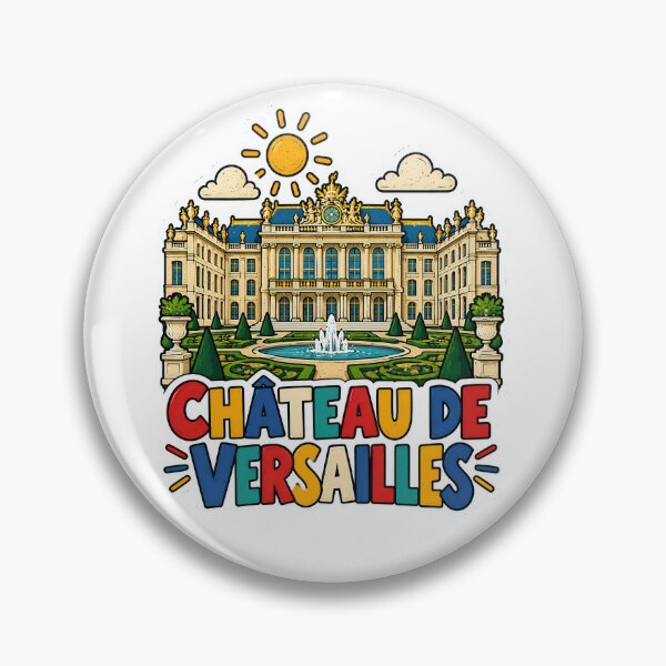 Item preview, Palace of Versailles – Colorful French Baroque Landmark Comic Art designed and sold by Earth Celebration Designs.