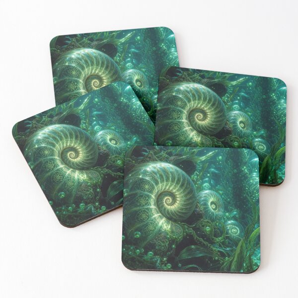 Item preview, Glowing Sacred Geometry Underwater Nautilus Shell | Monkeybusiness designed and sold by monkeybusiness.pt.