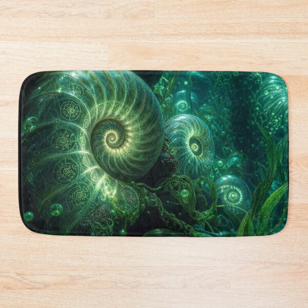 Item preview, Glowing Sacred Geometry Underwater Nautilus Shell | Monkeybusiness designed and sold by monkeybusiness.pt.