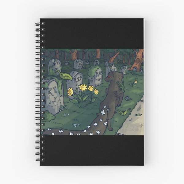 Item preview, Mystical Forest Graveyard Scene with Enigmatic Creature designed and sold by Catsi-Nook-Art.