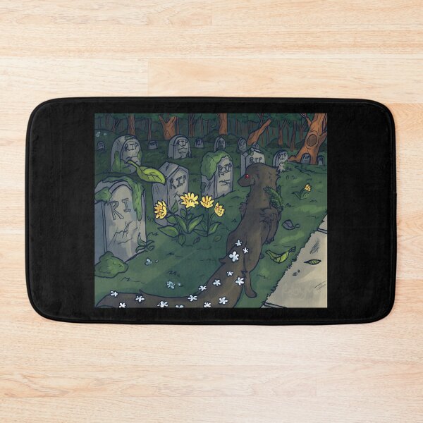 Item preview, Mystical Forest Graveyard Scene with Enigmatic Creature designed and sold by Catsi-Nook-Art.