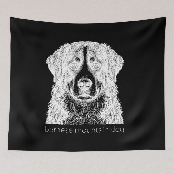 Item preview, Bernese Mountain Dog Illustration for dark shirt designed and sold by SUP-R-Ts.