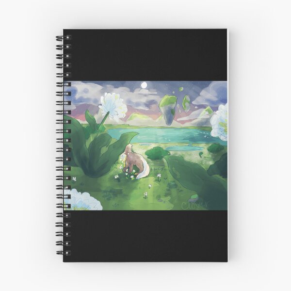 Item preview, Whimsical Landscape with Floating Islands and Fox designed and sold by Catsi-Nook-Art.