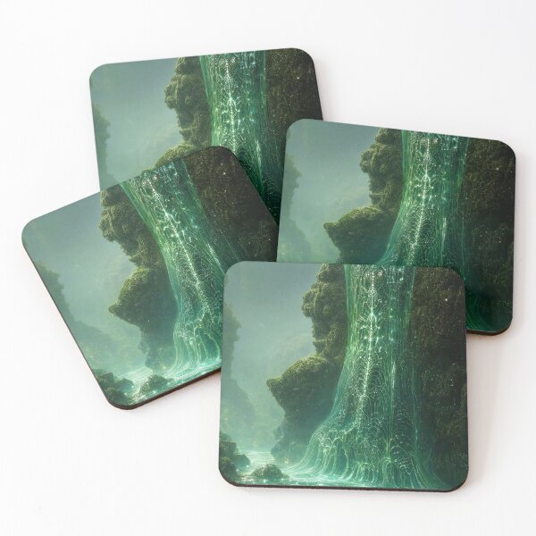 Item preview, Glowing Sacred Geometry Emerald Waterfall Pool | Monkeybusiness designed and sold by monkeybusiness.pt.