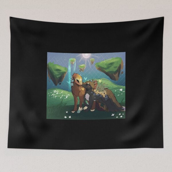 Item preview, Whimsical Creatures in a Dreamy Landscape designed and sold by Catsi-Nook-Art.