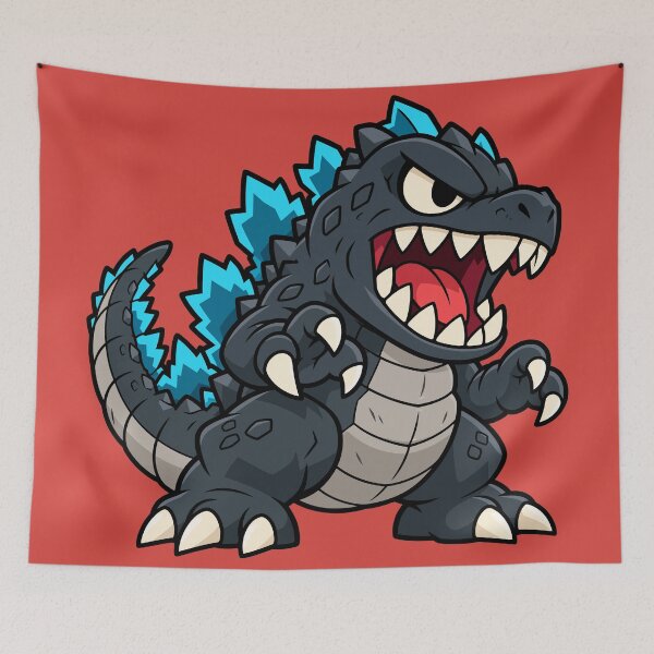 Item preview, Godzilla Monster Cartoon – Cute Chibi Kaiju Roar Graphic designed and sold by Leeded.