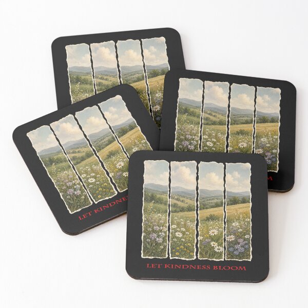 Item preview, Let Kindness Bloom Wildflower Meadow Landscape designed and sold by metalsnak.