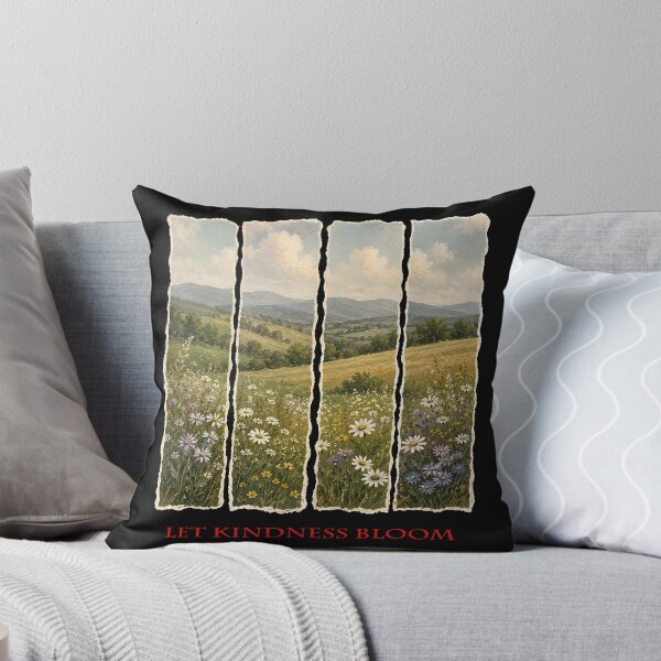 Item preview, Let Kindness Bloom Wildflower Meadow Landscape designed and sold by metalsnak.