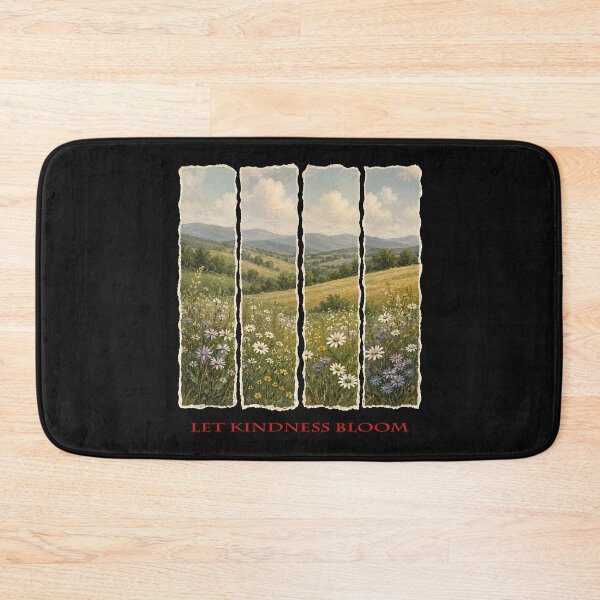 Item preview, Let Kindness Bloom Wildflower Meadow Landscape designed and sold by metalsnak.