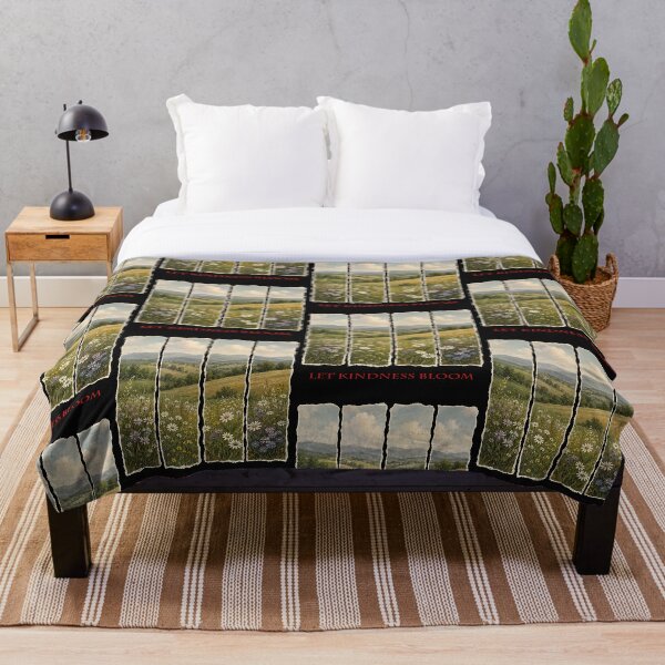 Item preview, Let Kindness Bloom Wildflower Meadow Landscape designed and sold by metalsnak.