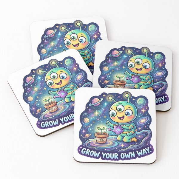 Item preview, Grow Your Own Way Cute Alien Gardening Motivational Design designed and sold by LunaVales.