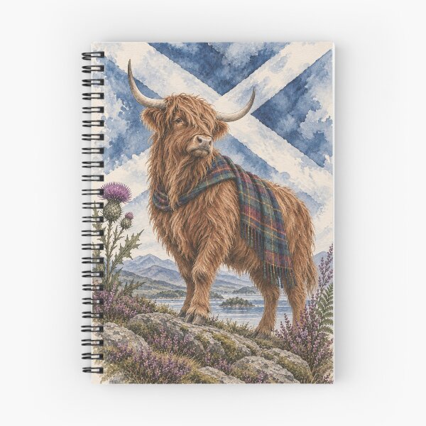 Item preview, Scottish Highland Cow Wall Art Heritage Watercolour Print designed and sold by ArcanePrintsxo.