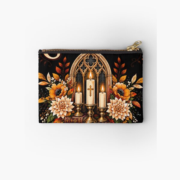 Item preview, Hallowtide Gothic Arch Autumn Candles All Saints Day designed and sold by Dravienart.