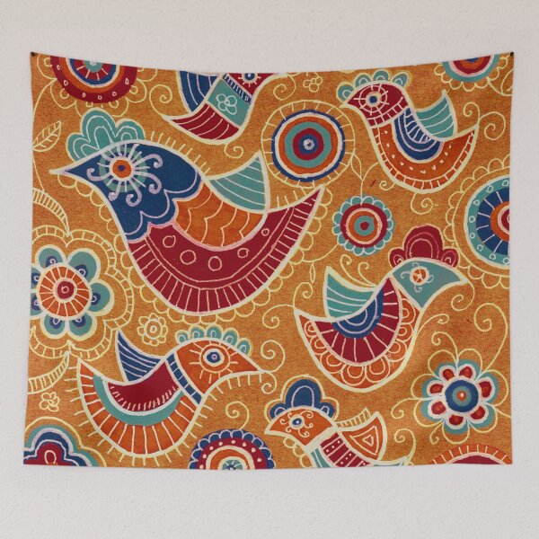 Item preview, Boho Folk Birds Floral Pattern designed and sold by Fani*.