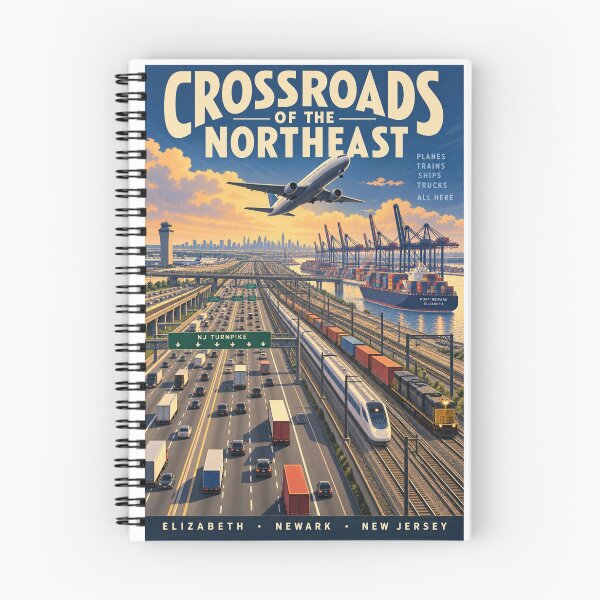 Item preview, Crossroads of the Northeast — Newark & Elizabeth Transportation Hub designed and sold by Past in Threads.