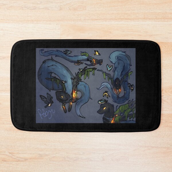 Item preview, Mystical Serpent Creatures with Fireflies designed and sold by Catsi-Nook-Art.