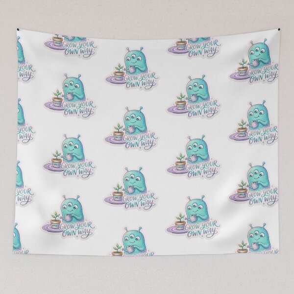 Item preview, Grow Your Own Way Cute Alien Gardening Motivational Design designed and sold by LunaVales.