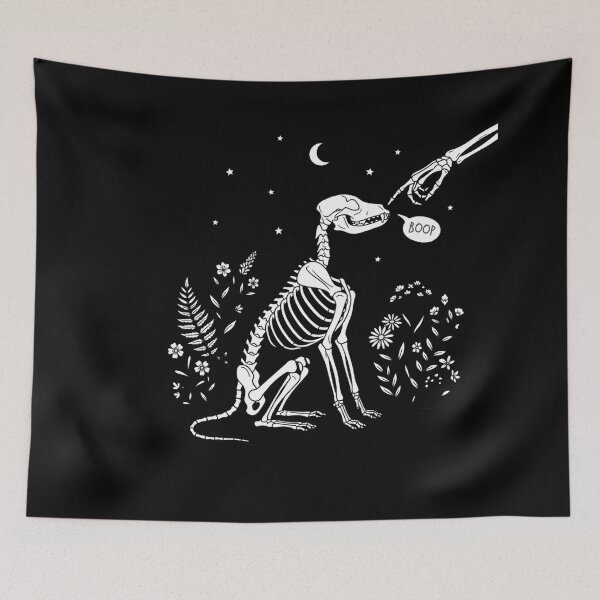 Item preview, Dog Skeleton Boop, Spooky Season, Floral Skeleton Dog, Goth Pet Shirt Design designed and sold by w66aboo.