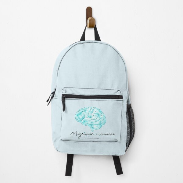 Item preview, Migraine Warrior (teal blue brain art) designed and sold by The Migraine Enlightenment.