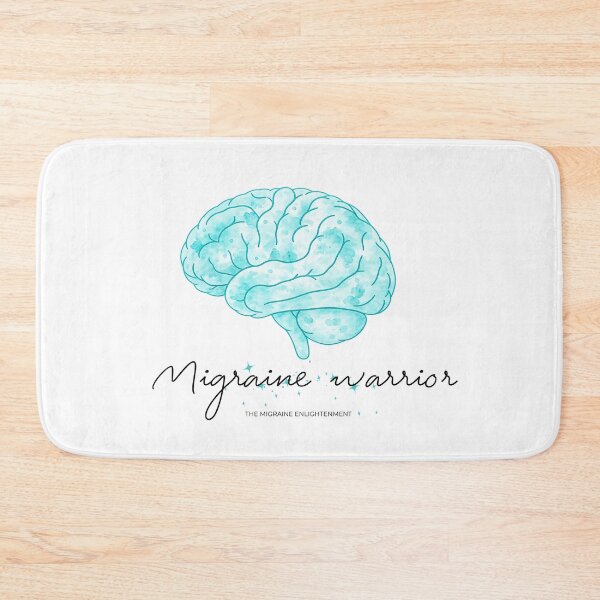 Item preview, Migraine Warrior (teal blue brain art) designed and sold by The Migraine Enlightenment.
