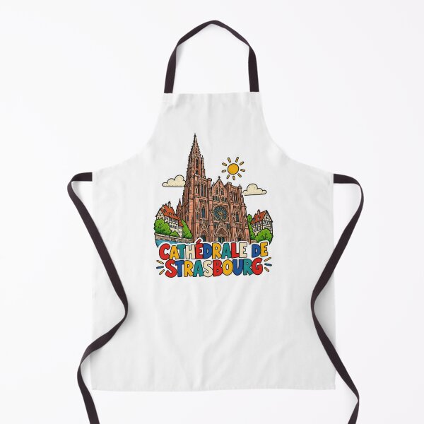 Item preview, Strasbourg Cathedral – Colorful French Gothic Landmark Comic Art designed and sold by Earth Celebration Designs.