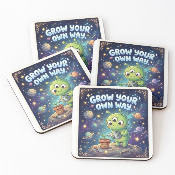 Item preview, Grow Your Own Way Cute Alien Gardening Motivational Design designed and sold by LunaVales.