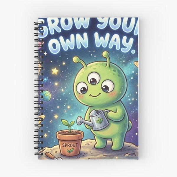 Item preview, Grow Your Own Way Cute Alien Gardening Motivational Design designed and sold by LunaVales.