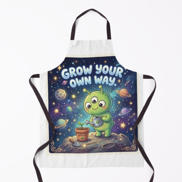 Item preview, Grow Your Own Way Cute Alien Gardening Motivational Design designed and sold by LunaVales.