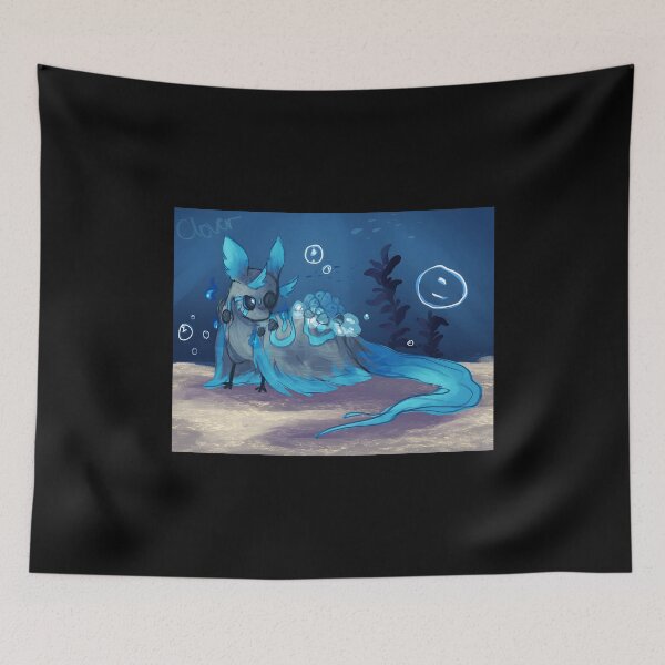 Item preview, Beautiful Blue Ocean Creature with Bubbles designed and sold by Catsi-Nook-Art.