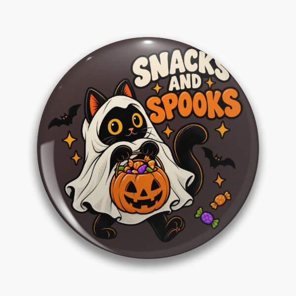 Item preview, Snacks and Spooks Halloween Cat designed and sold by Houldi.
