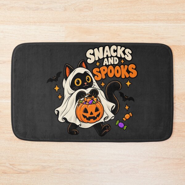 Item preview, Snacks and Spooks Halloween Cat designed and sold by Houldi.