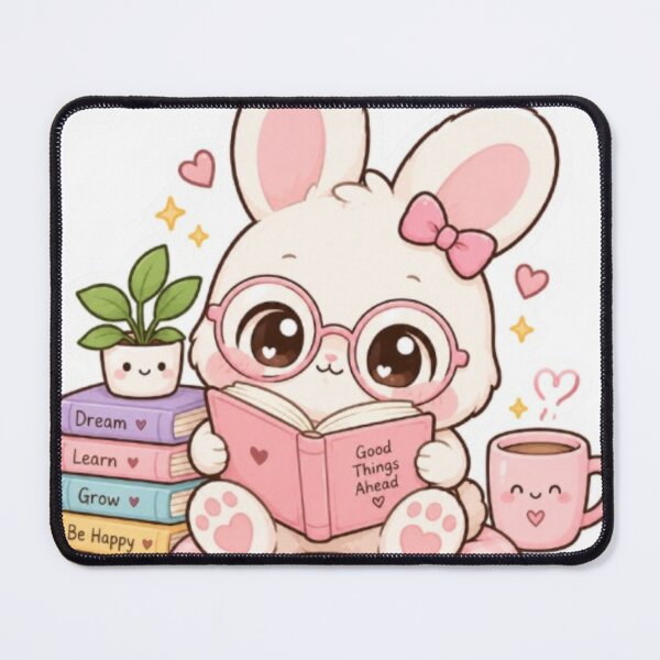 Item preview, Cute bunny reading book sticker designed and sold by Vegasstickers.