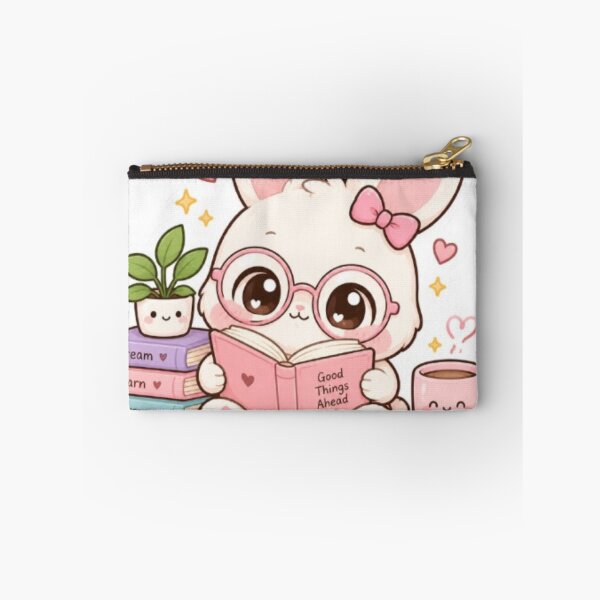 Item preview, Cute bunny reading book sticker designed and sold by Vegasstickers.