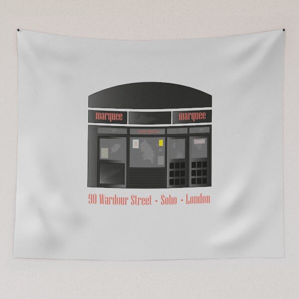 Item preview, Marquee Club – 90 Wardour Street – Soho London – Minimalist Facade Illustration designed and sold by FULLER FACTORY.