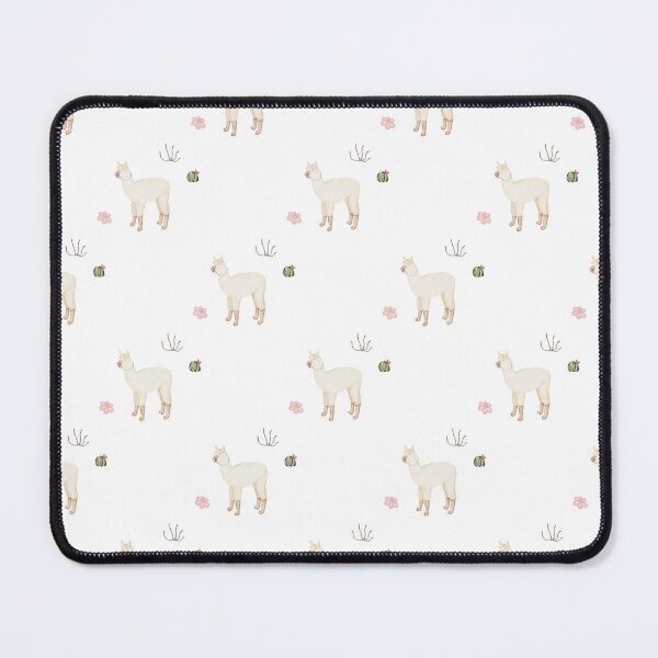 Item preview, Cute Watercolor Llama with Pink Flowers White Nursery Pattern designed and sold by svitlaarty.