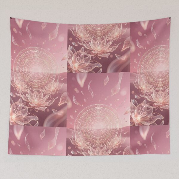 Item preview, Glowing Pink Lotus Flower Sacred Geometry Portal | Monkeybusiness designed and sold by monkeybusiness.pt.