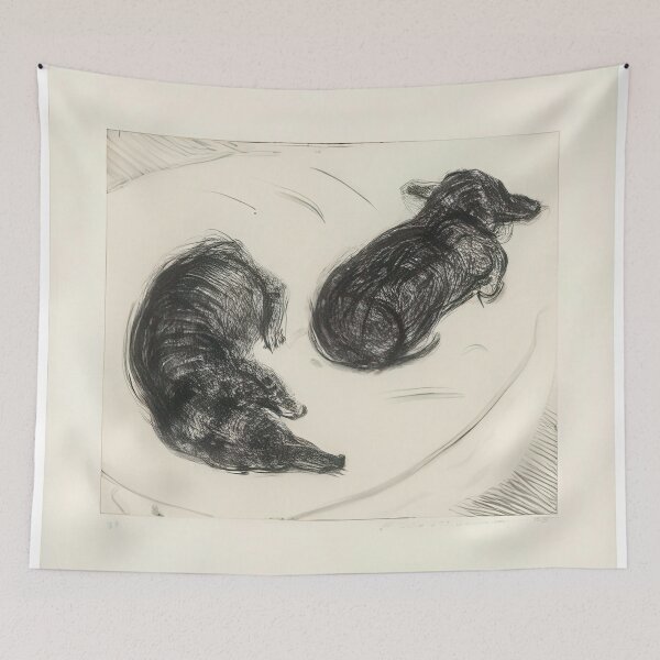 Item preview, David Hockney -  Dog Etching No.  - Signed Print by David Hockney undefinedr designed and sold by LILLIANSTRANGEy.