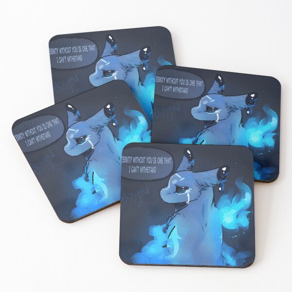 Item preview, Blue Creature with Emotional Tear and Quote designed and sold by Catsi-Nook-Art.