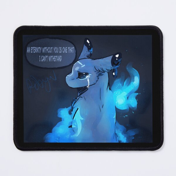 Item preview, Blue Creature with Emotional Tear and Quote designed and sold by Catsi-Nook-Art.
