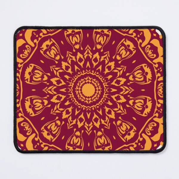 Item preview, Maroon & Mustard Mandala - Traditional Indian Ethnic Pattern Design designed and sold by Moonwood Atelier .