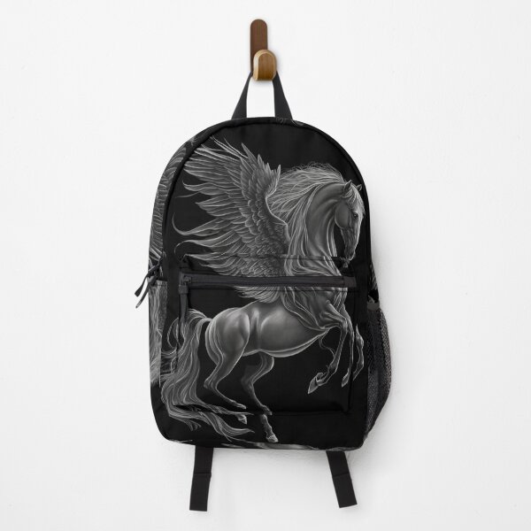 Item preview, AI-1afc0 | Black Pegasus Rearing Winged Horse designed and sold by AI Fashionist.