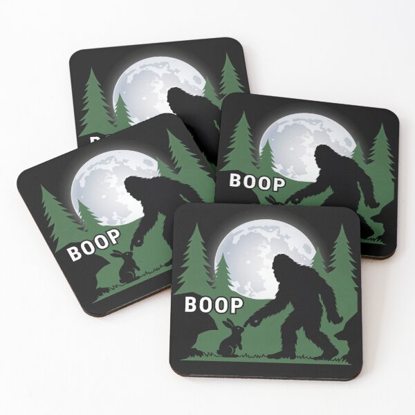 Item preview, Bigfoot Booping Frog, Sasquatch Full Moon Silhouette, Funny Cryptid, Forest Creature Art, Cute Meme designed and sold by w66aboo.
