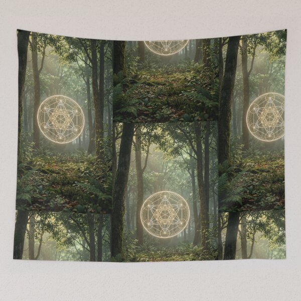 Item preview, Glowing Metatron's Cube Forest Sunbeam Orb | Monkeybusiness designed and sold by monkeybusiness.pt.