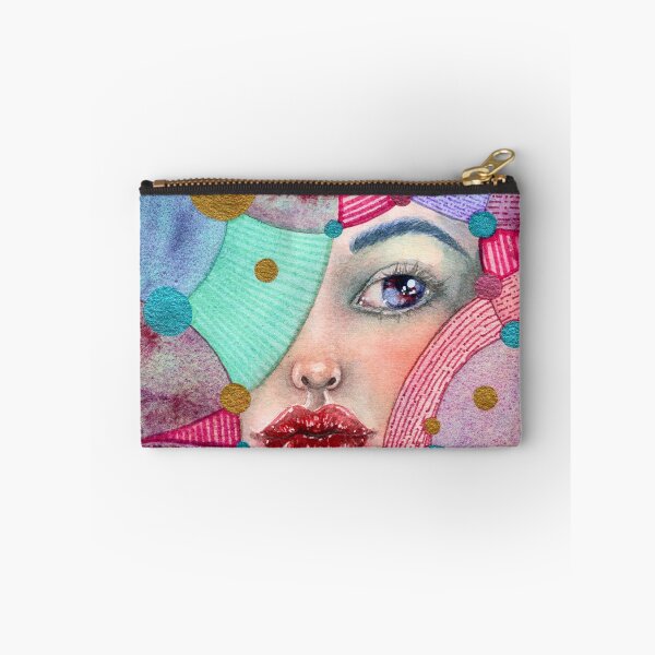 Item preview, Geometric Watercolour Woman Portrait, Modern Art | Between the Shapes designed and sold by ArithraStudio.