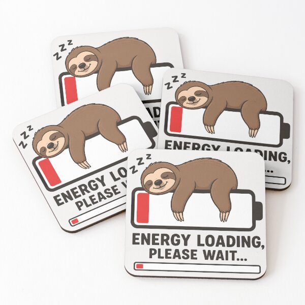 Item preview, Energy Loading Please Wait Sloth designed and sold by TshirtsOnline-.